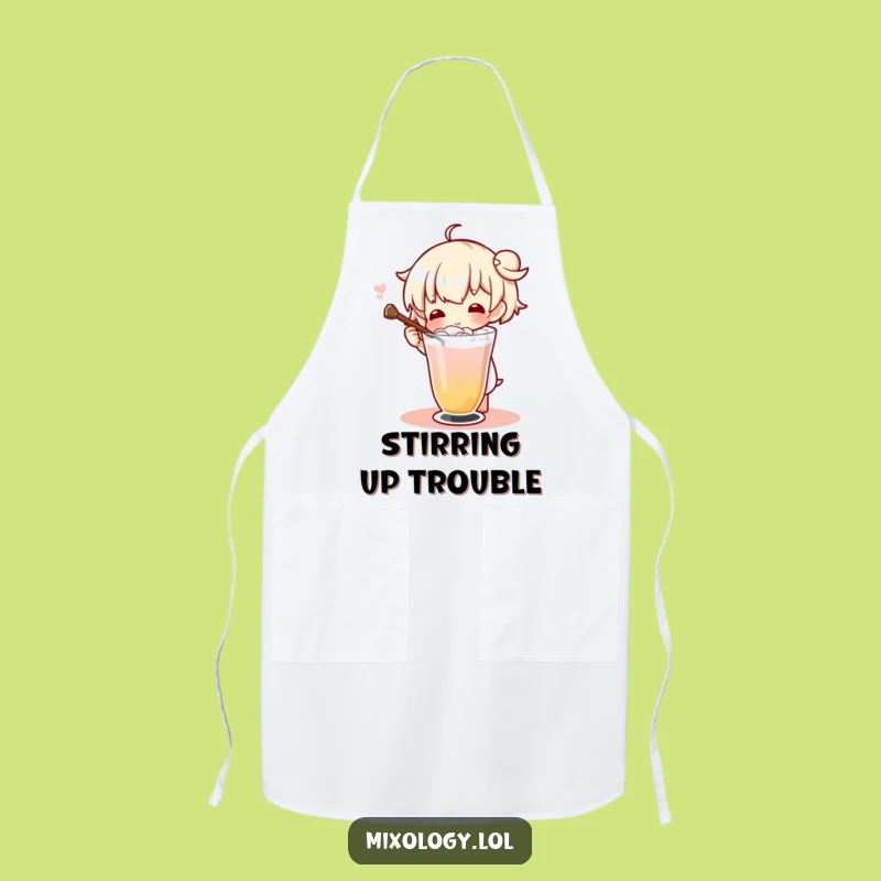 Funny Drink Stirrer Apron - Chef with Cocktail Flair