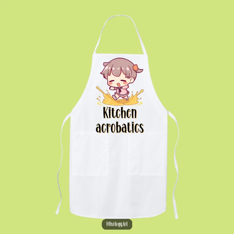 Funny Kitchen Mishap Apron: Garnish Splash Character Funny Gift