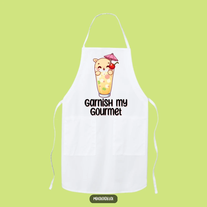 Funny Garnish Drink Apron: Cook and Serve with Detailed Flair
