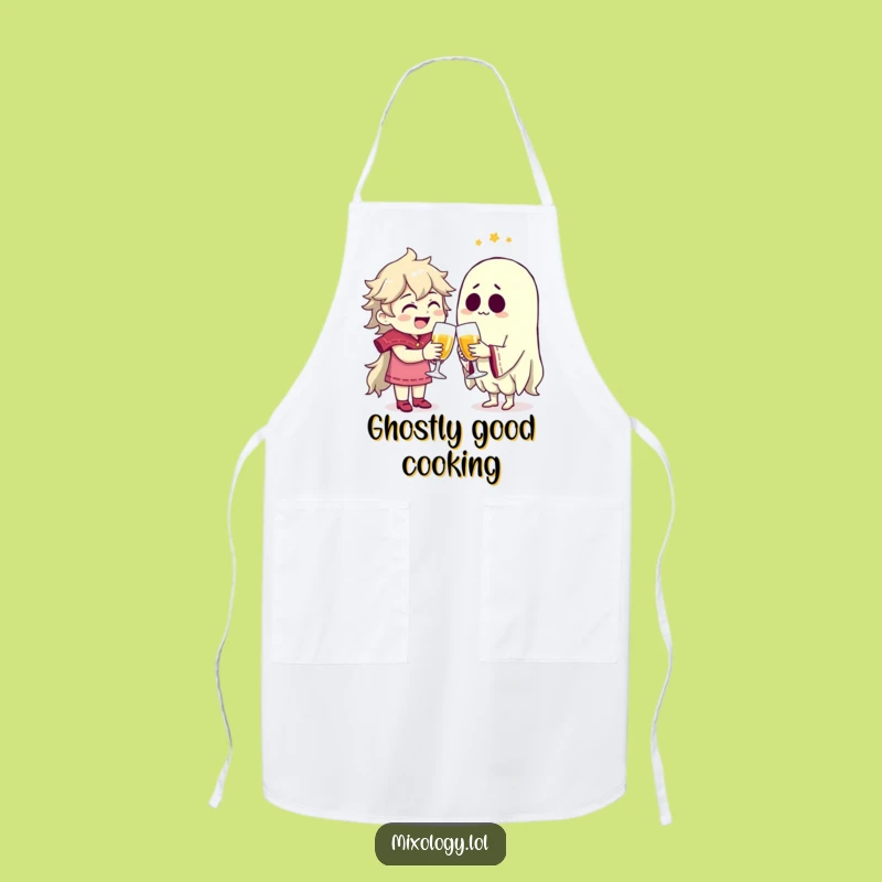 Funny Spectral Friends Apron: Cook Up Some Spooky Fun!