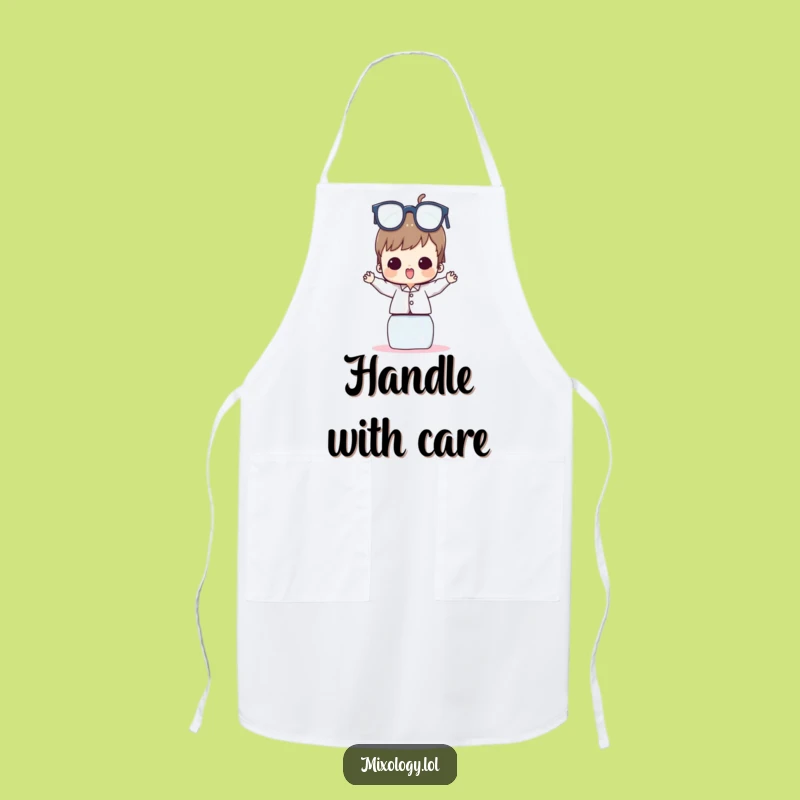 Funny Glass Tower Balance Apron: Cook with Confidence and Glee