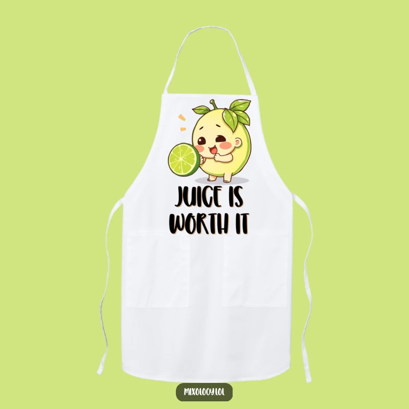 Funny Effort Lime Squeeze Apron - Conquer Citrus with Kitchen Humor