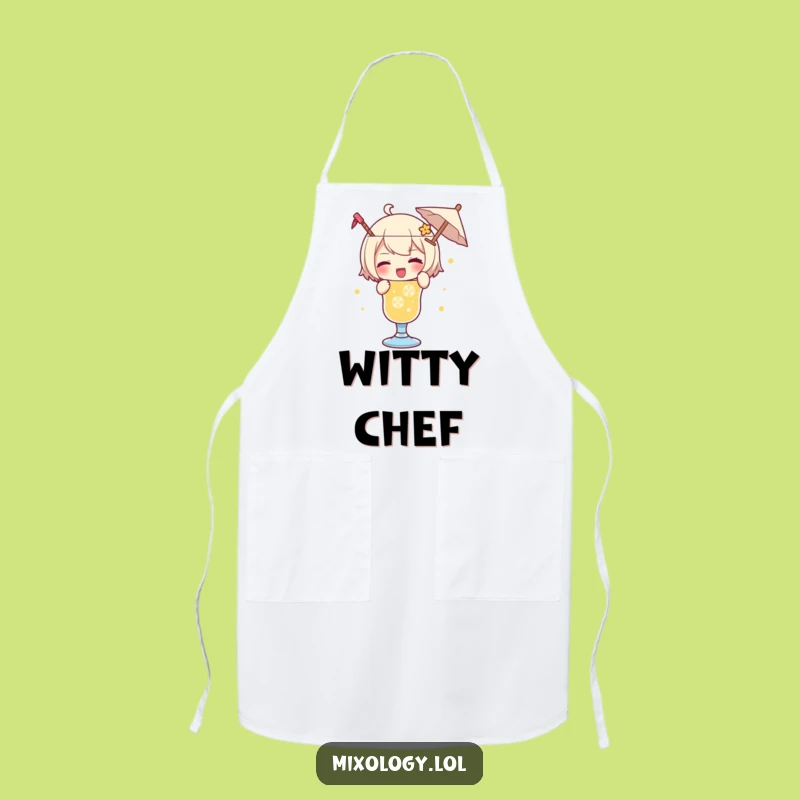 Funny Drink Garnish Apron: Playful Chef's Kitchen Flair, Party Host Gift