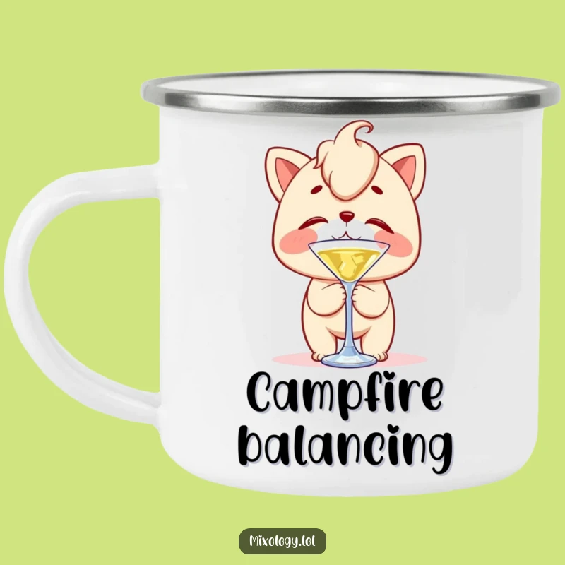 Funny Campfire Balance Mug - Clumsy Stirrer Trick, Unique Funny Gift