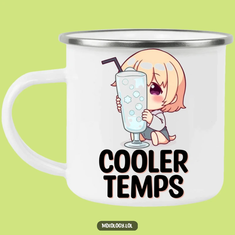 Funny Chilled Glass Delight Camping Mug: Cool Sips on the Go