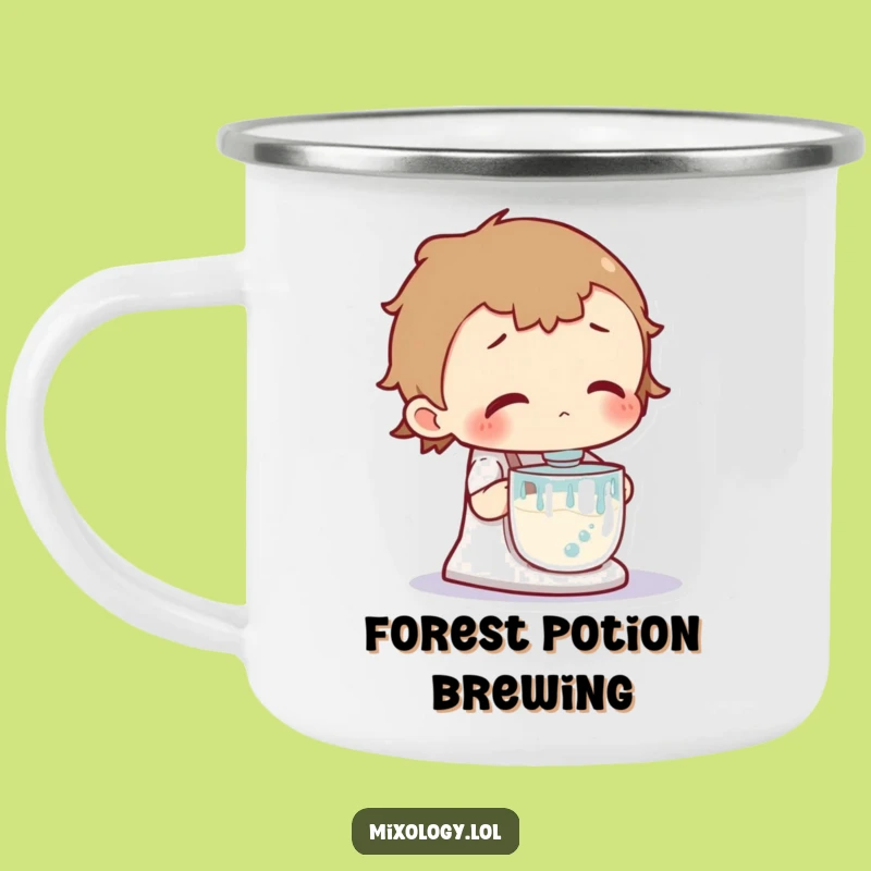 Funny Campfire Science Mug - Curious About Bubbling Mixers, Unique Funny Gift