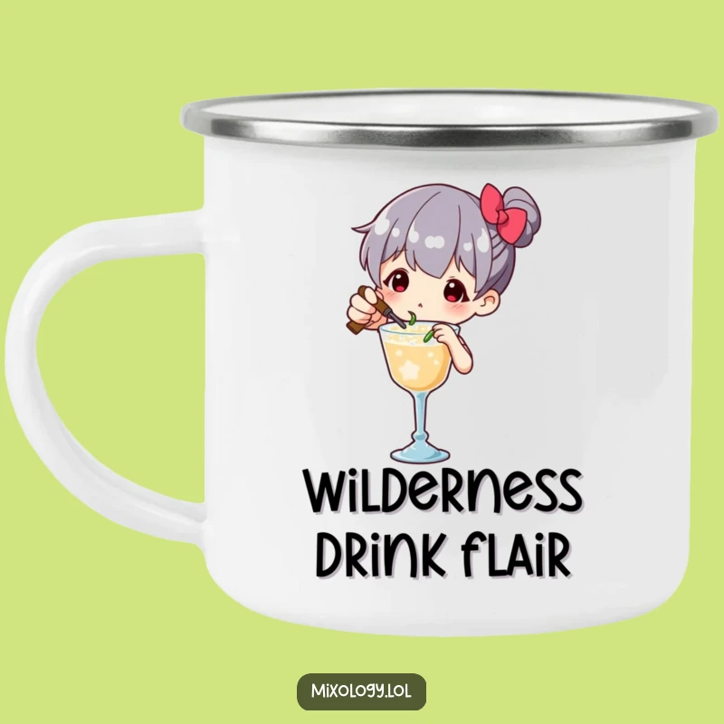 Funny Campfire Mug: Character Garnishing Drinks Outdoors, Rugged Funny Gift