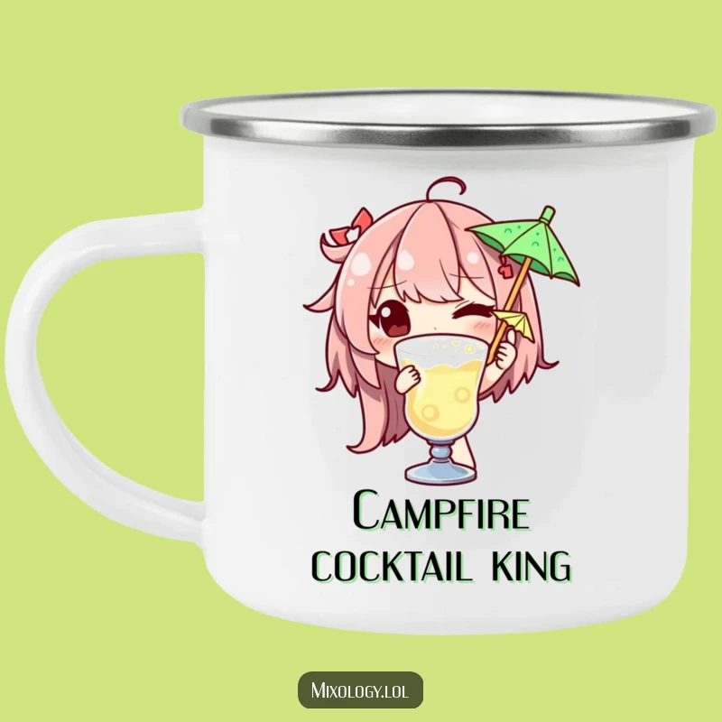Funny Cocktail Master Camping Mug: Witty Character for Trailside Sips