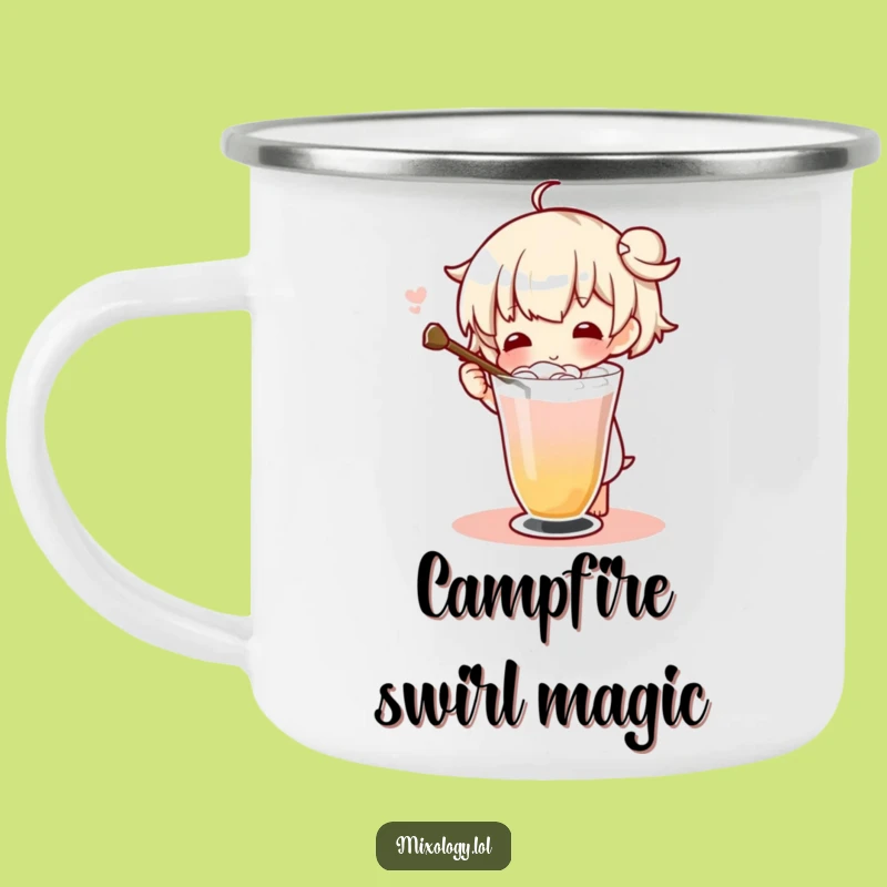 Funny Drink Stirrer Camping Mug - Stylish Outdoor Drinkware