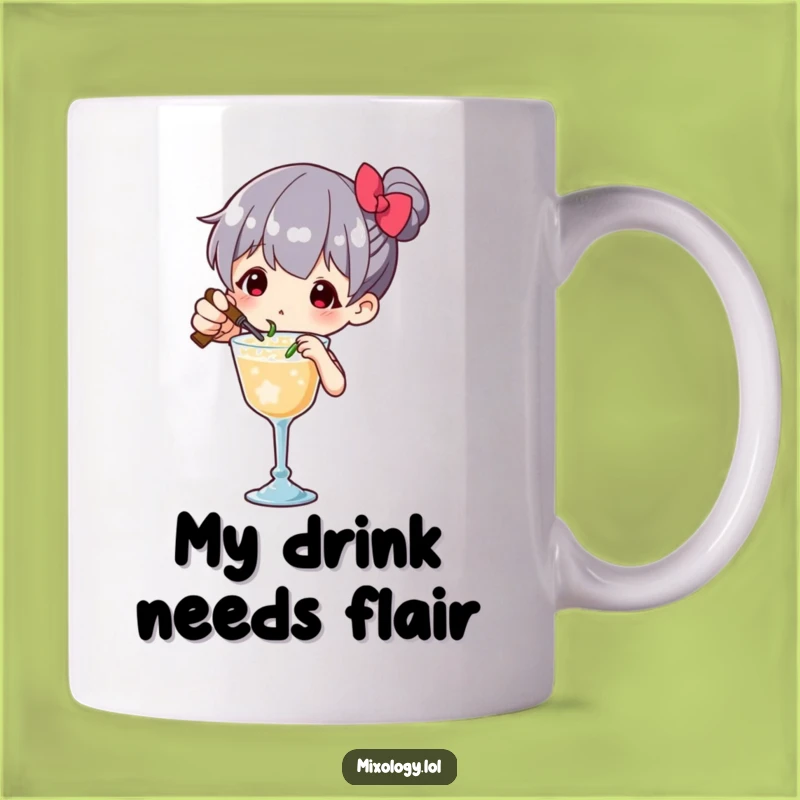 Funny Bartender Mug: Character Garnishing Drink with Flair, Perfect Funny Gift