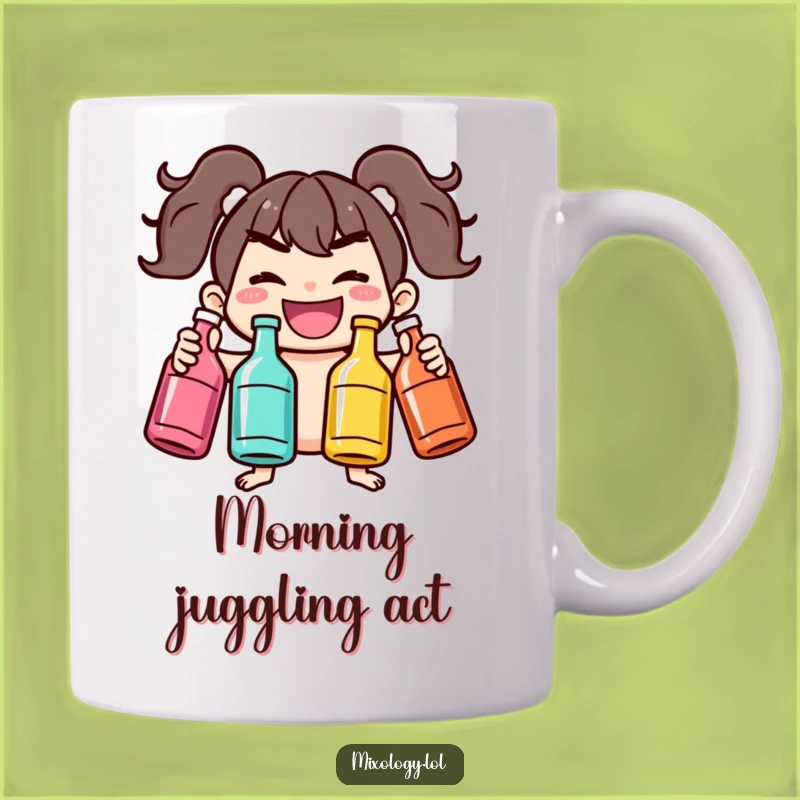 Funny Juggling Bottles Mug: A Hilarious Gift for the Multitasker