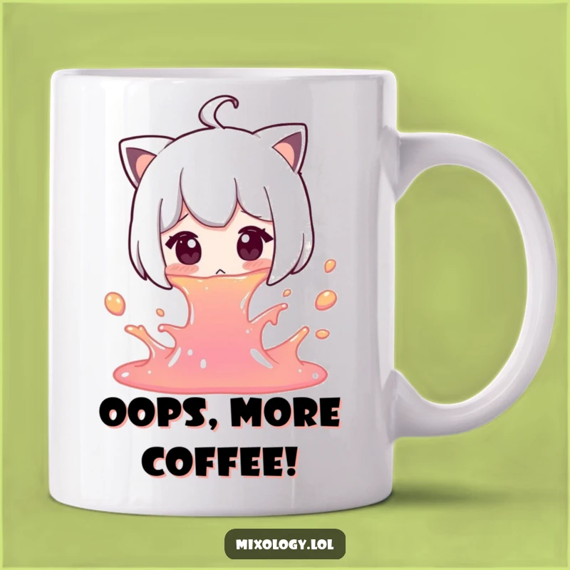 Funny Spill Mug: Surprised Gasp Reaction, Perfect Funny Gift!