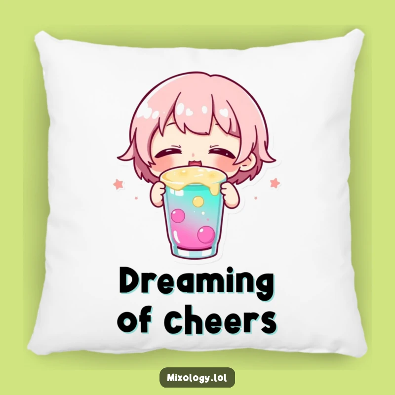 Funny Happy Sipping Pillow: Cozy Comfort with a Cute Character Design