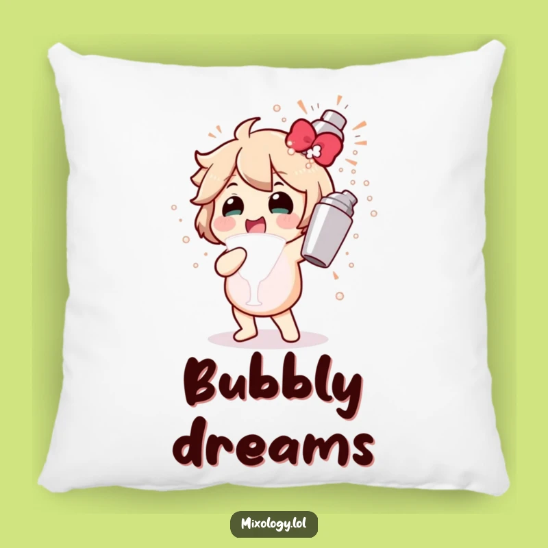 Funny Cocktail Shaker Pillow: Gleeful Character for Cozy Celebration, Fun Gift