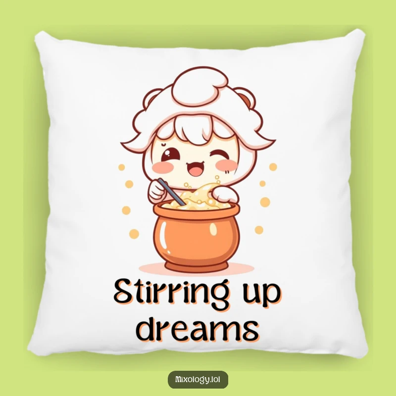 Funny Kawaii Potion Maker Pillow - Cozy Magical Comfort Accent