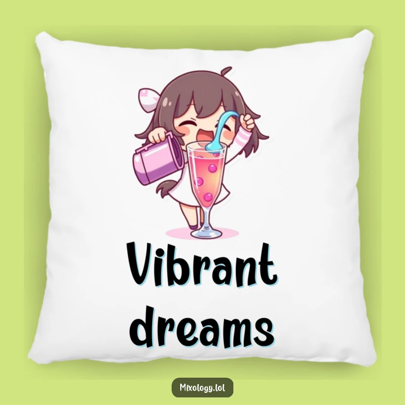 Funny Pouring Liquid Pillow: Excited Character for Cozy Vibrancy, Fun Gift