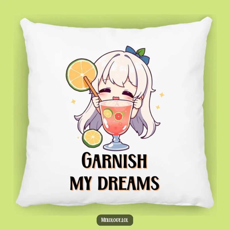 Funny Garnishing Character Pillow: Cozy & Hilarious Drink Decor Gift