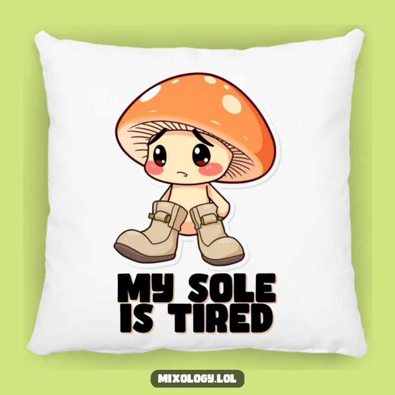Comfy Funny Mismatched Boots Mushroom Pillow: Soft Comfort and Amusing Decor