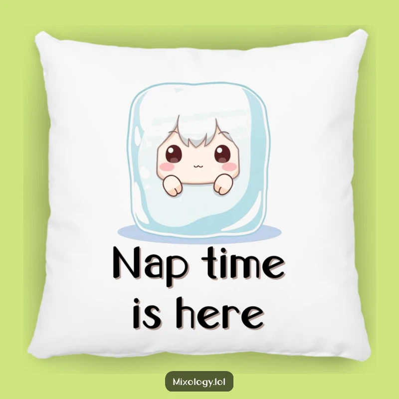 Funny Hiding Character Pillow - Cozy Ice Cube Companion for Comfy, Funny Gift Moments
