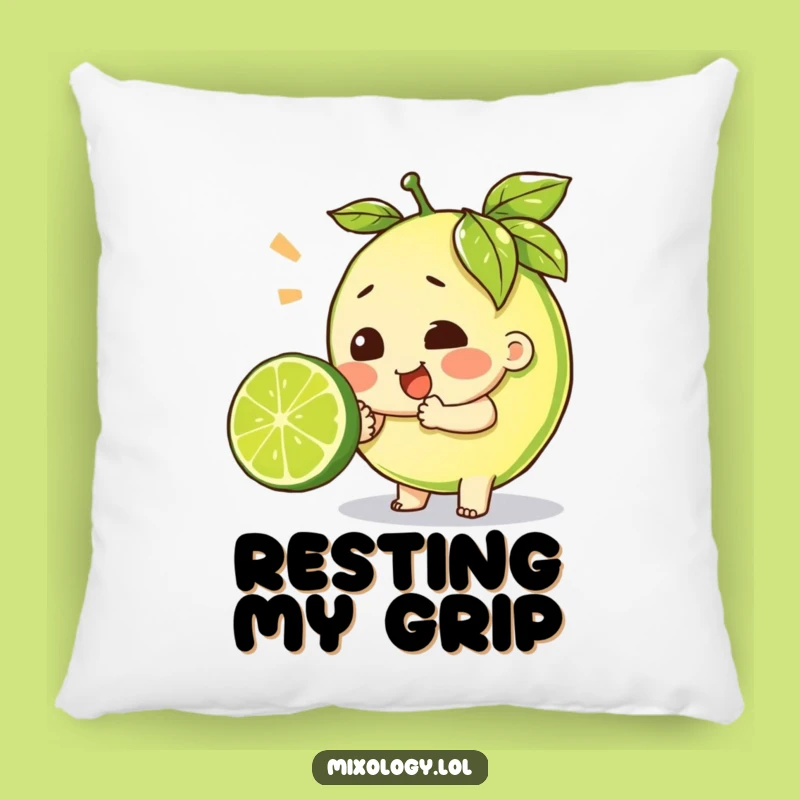 Funny Effort Lime Squeeze Pillow - Cozy Comfort for Citrus Warriors