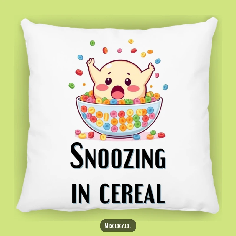 Funny Blob Cereal Pillow: Soft Comfort, Mascot Mishap, Hilarious Funny Gift!