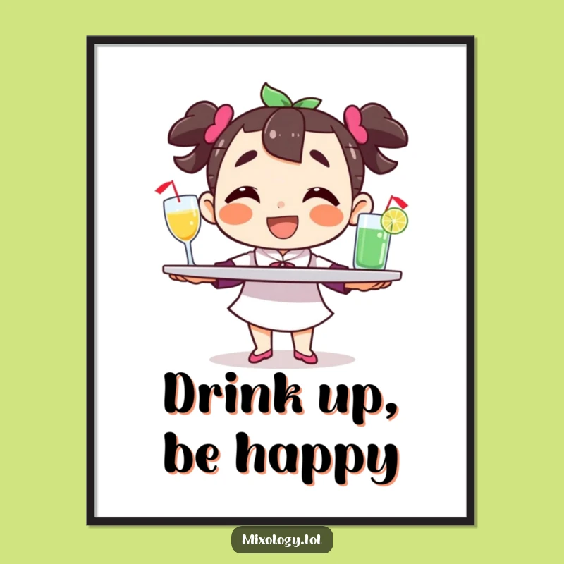 Funny Balancing Character Digital Art: Hilarious Print for Decor Gift