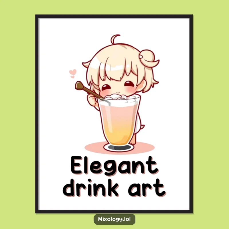 Funny Drink Stirrer Digital Art - Sophisticated Wall Decor