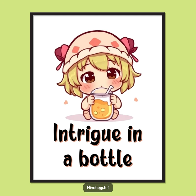 Funny Discovery Art Print: Character Sniffing Concoction, Instant Funny Gift