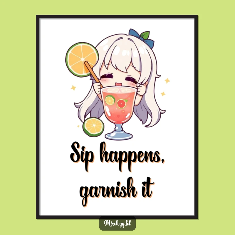 Funny Garnishing Character Digital Art: Hilarious Print for Decor Gift