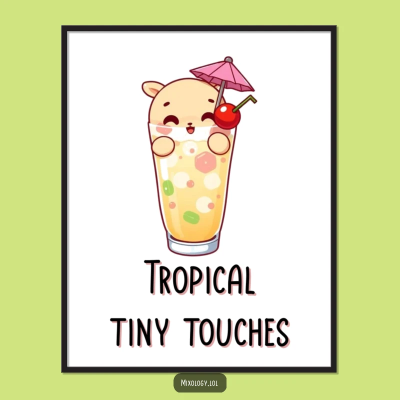 Funny Garnish Drink Digital Art: Instant Humor for Your Walls