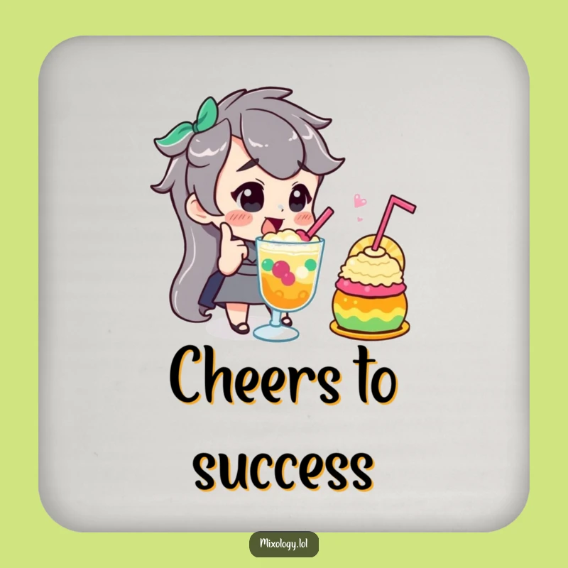 Funny Concoction Master Coaster - Confident Nod to Colorful Drinks, Quirky Funny Gift