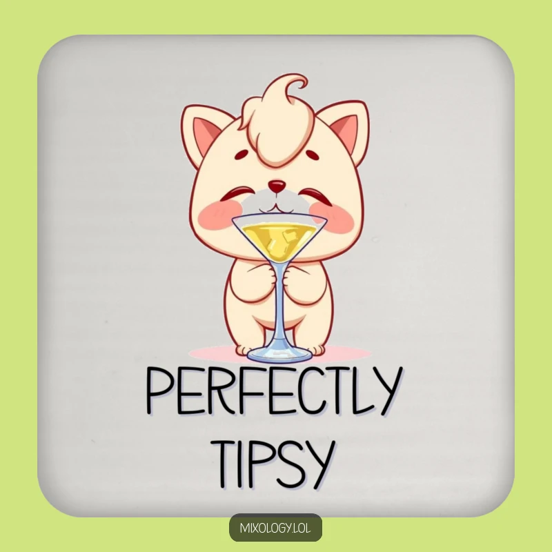 Funny Balance Trick Coaster - Clumsy Stirrer Mishap, Quirky Funny Gift