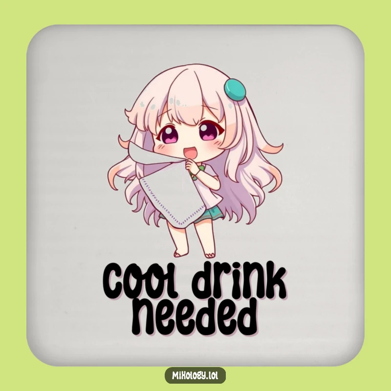 Funny Fanning Character Drink Coaster: Protect Surfaces with Humor
