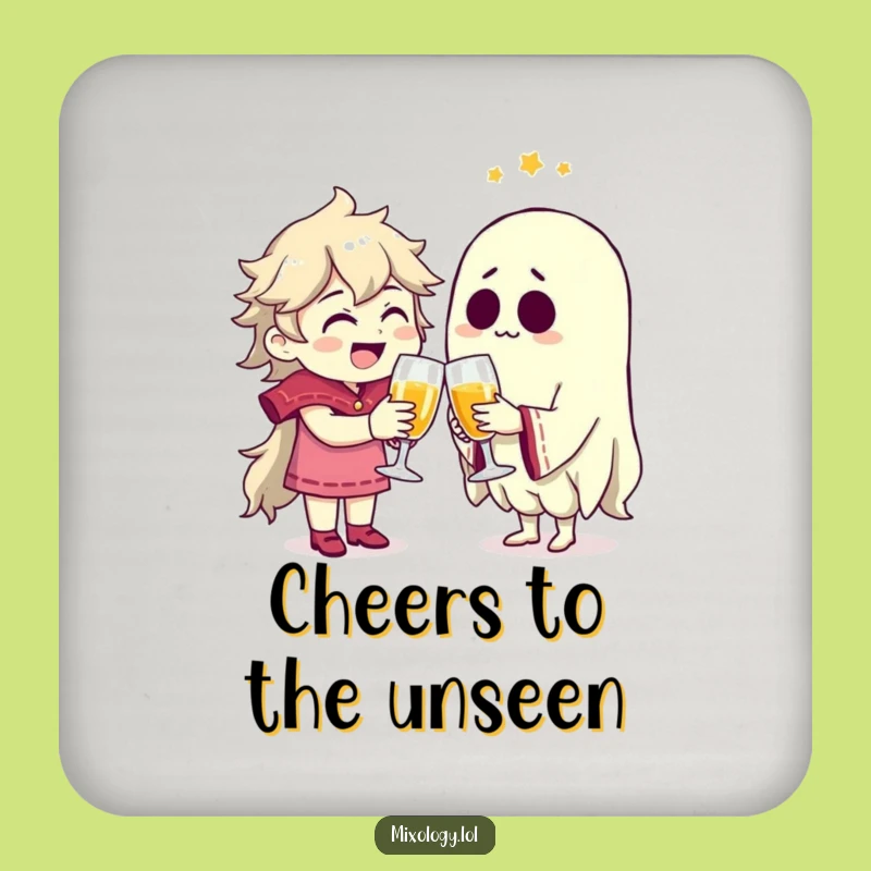 Funny Spectral Friends Coaster: Protect Surfaces from Spectral Spills!