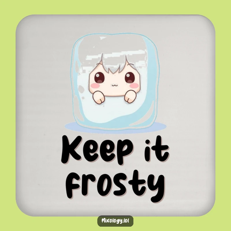 Funny Ice Cube Hideaway Coaster - Protect Surfaces with Humor, Quirky Funny Gift