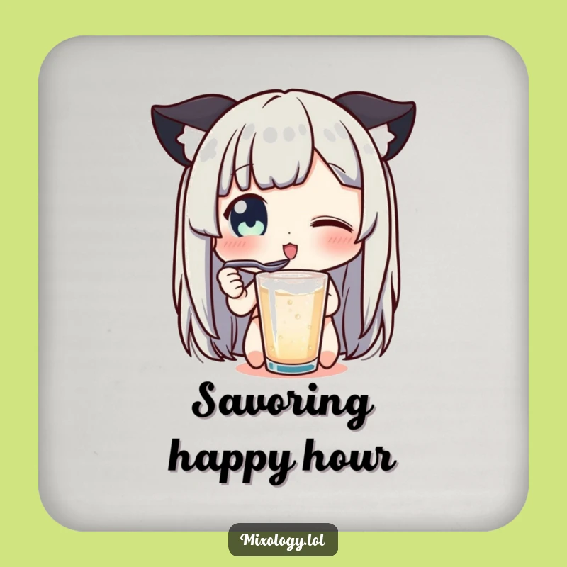 Funny Delightful Sip Coaster - Protect Surfaces with Flavor!