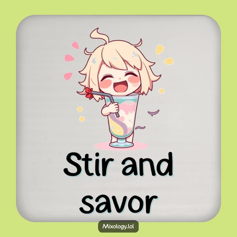 Funny Delightful Drink Coasters - Swirling Protection, Gift Set