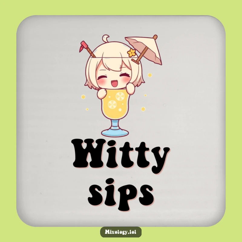 Funny Drink Garnish Coasters: Playful Character Protecting Surfaces, Party Gift