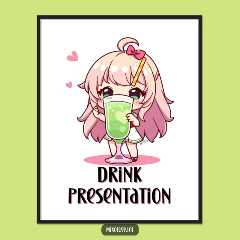 Funny Flair Drink Presentation Poster: Humorous Wall Art for Bars and Kitchens