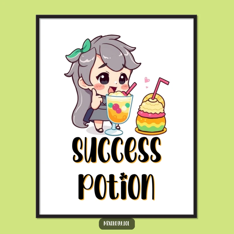 Funny Concoction Admiration Poster - Confident Nod Art, Unique Funny Gift Decor