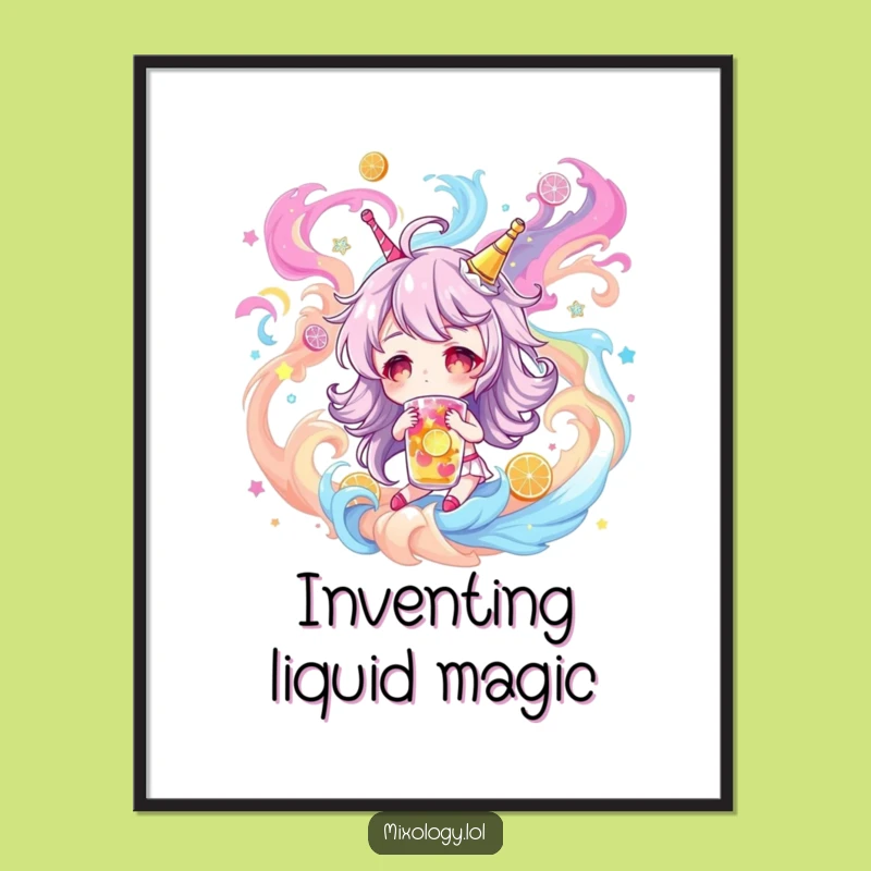 Funny Dream Drink Poster: Fantastical Character Art Wall Decor Funny Gift