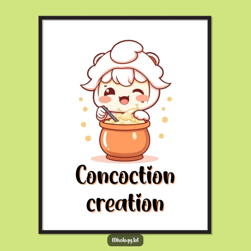 Funny Kawaii Potion Maker Poster - Delightful Magical Wall Art