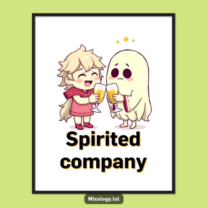 Funny Spectral Friends Poster: Decorate with Eerie Elegance!