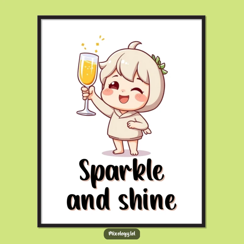 Funny Toasting Poster: Joyful Wall Art for Celebratory Spaces