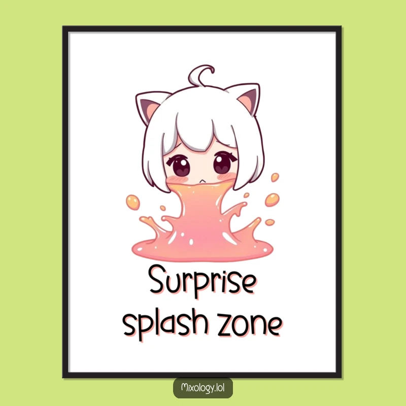 Funny Spill Poster: Surprised Gasp Art, Hilarious Funny Gift!