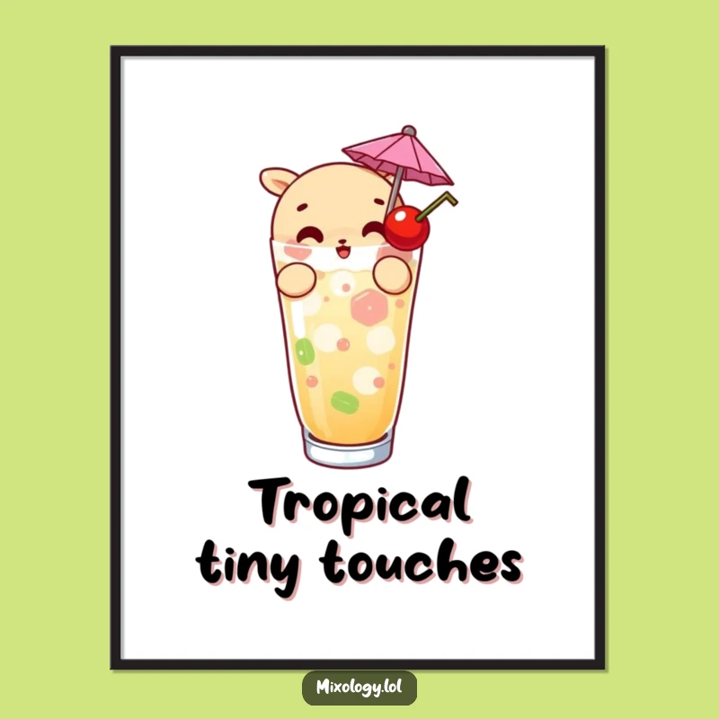 Funny Garnish Drink Poster: Hilarious Wall Art for Your Bar or Kitchen