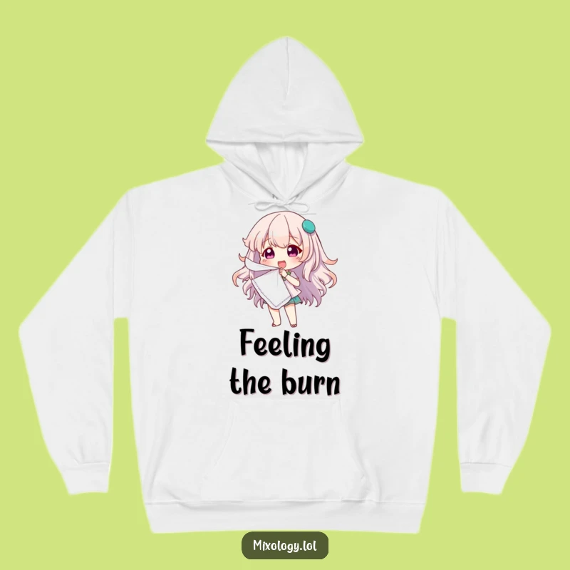 Funny Fanning Character Hoodie: Cozy Up with Hilarious Heat Relief