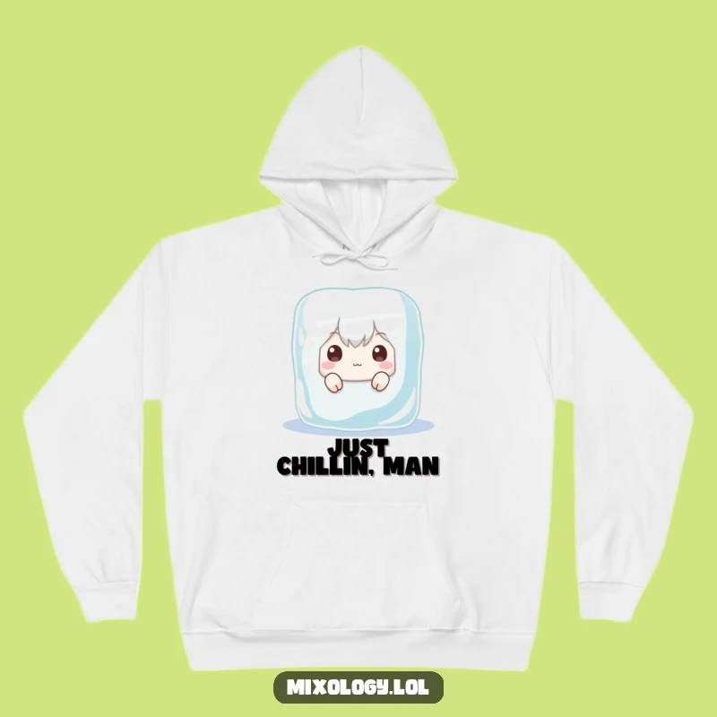 Funny Hiding Character Hoodie - Cozy Ice Cube Cover-Up for Ultimate Funny Gift