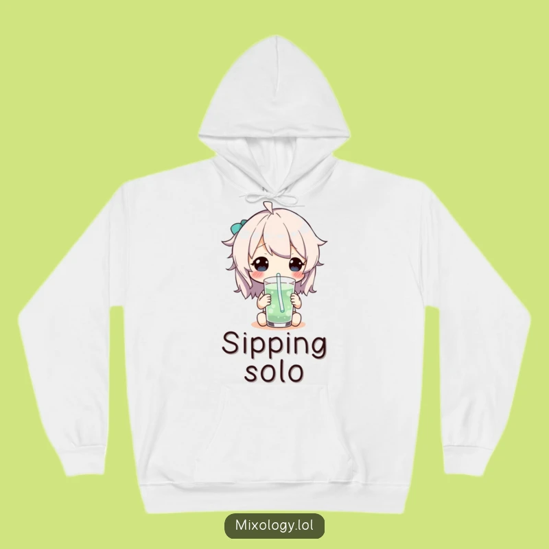 Funny Whimsical Straw Sip Hoodie: Cozy Character Apparel for Laugh Out Loud Moments