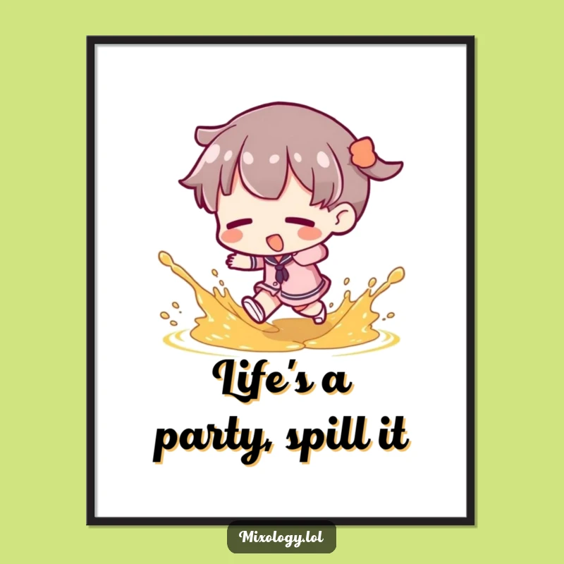 Free Printable Wall Art: Garnish Splash, Humorous Decor Downloadable